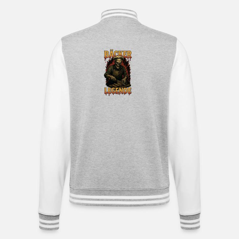 Baker Legend - College Sweat Jacket - heather grey/white