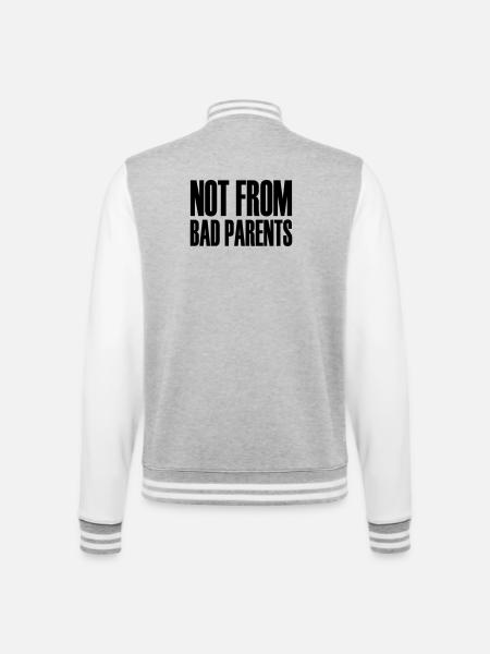 Nicht von schlechten Eltern - College-Sweatjacke - Grau meliert/Weiß