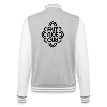 FKN Nice Guy - College-Sweatjacke - Grau meliert/Weiß - Hinten - Marisol (170cm)