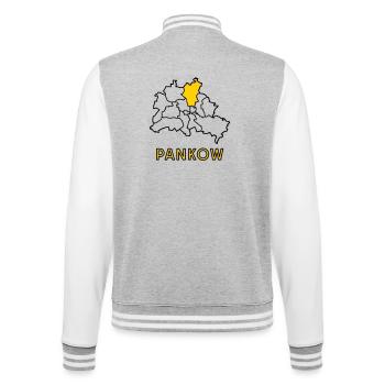 PANKOW, Stadtteil von Berlin - College-Sweatjacke - Grau meliert/Weiß - Hinten - Marisol (170cm)