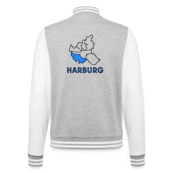Harburg, un quartier de Hambourg - Veste Teddy - gris chiné / blanc - Dos - Marisol (170cm)