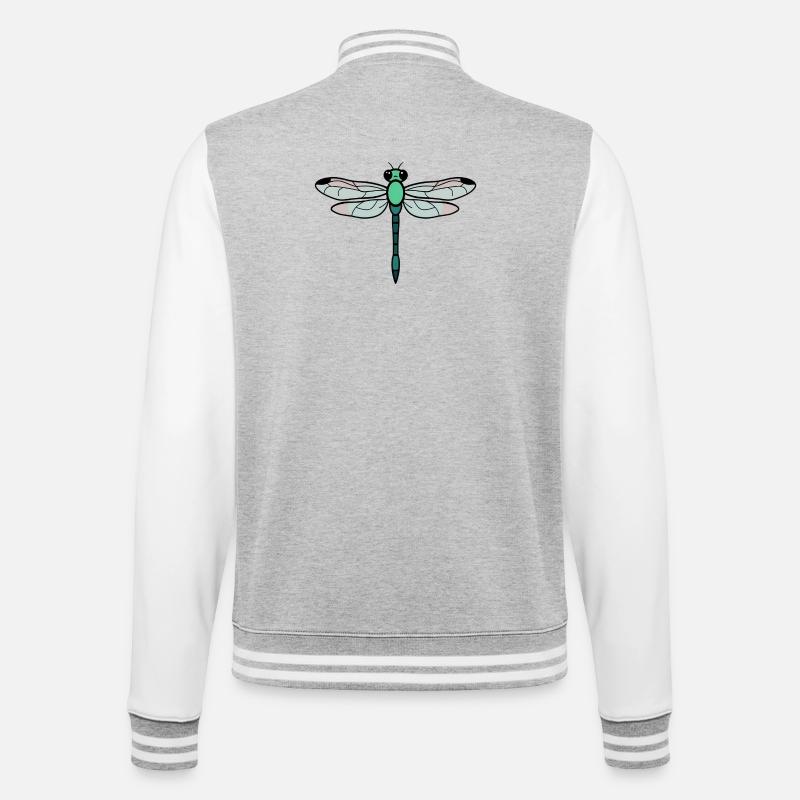 Libellule - Veste Teddy - gris chiné / blanc