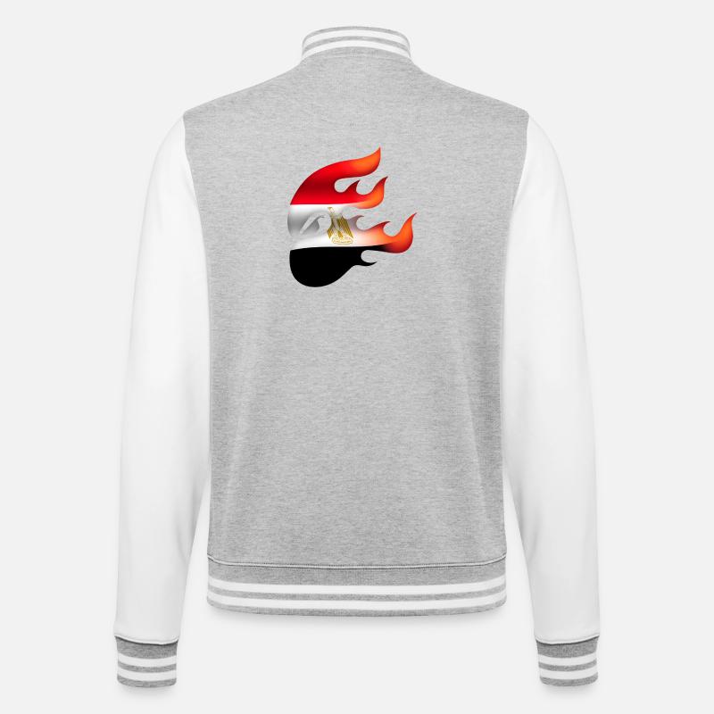 Drapeau de l’Égypte - Égypte - Ninja - Veste Teddy - gris chiné / blanc