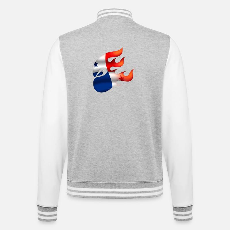 Drapeau du Panama - Panama - Ninja - Veste Teddy - gris chiné / blanc