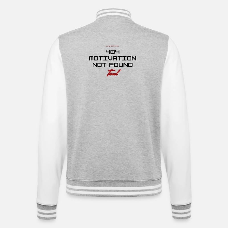 404 Motivation Not Found – Low Battery - Veste Teddy - gris chiné / blanc