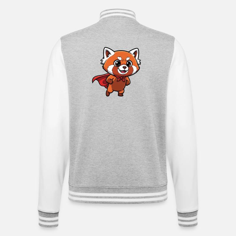 Conception de chaton de super-héros - Veste Teddy - gris chiné / blanc