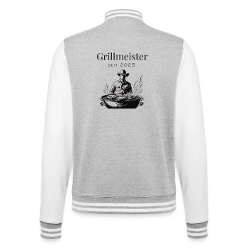 At the barbecue at sunset - College Sweat Jacket - heather grey/white - Back - Marisol (170cm)