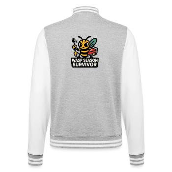 Survivant de la saison des guêpes - Veste Teddy - gris chiné / blanc - Dos - Marisol (170cm)