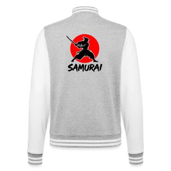 Samouraï - Veste Teddy - gris chiné / blanc - Dos - Marisol (170cm)