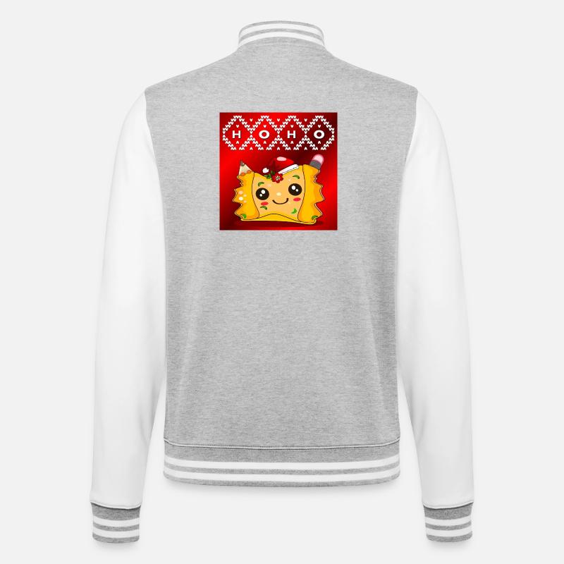 RAVIOLIS D’ENSEIGNANT D’ÉCOLE DE NOËL - Veste Teddy - gris chiné / blanc