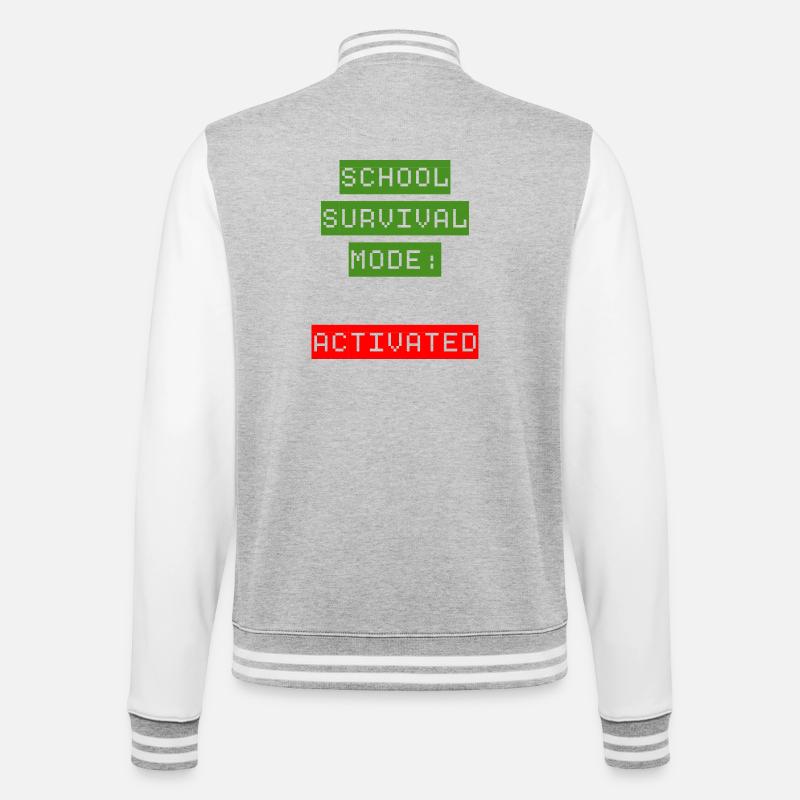 Mode de survie à l’école : Activé - Veste Teddy - gris chiné / blanc