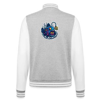 Mixtape-Anglerfisch - College-Sweatjacke - Grau meliert/Weiß - Hinten - Marisol (170cm)