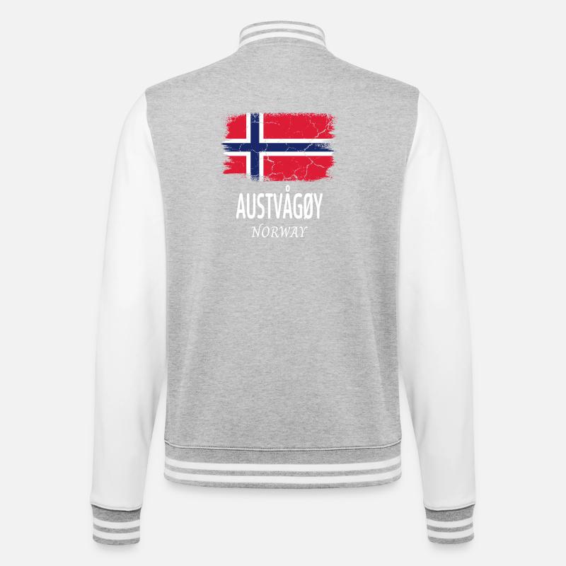 AUSTVÅGØY - Veste Teddy - gris chiné / blanc