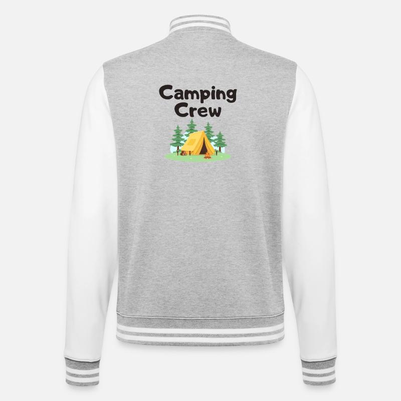 Conception de tente de camping d’aventure - Veste Teddy - gris chiné / blanc