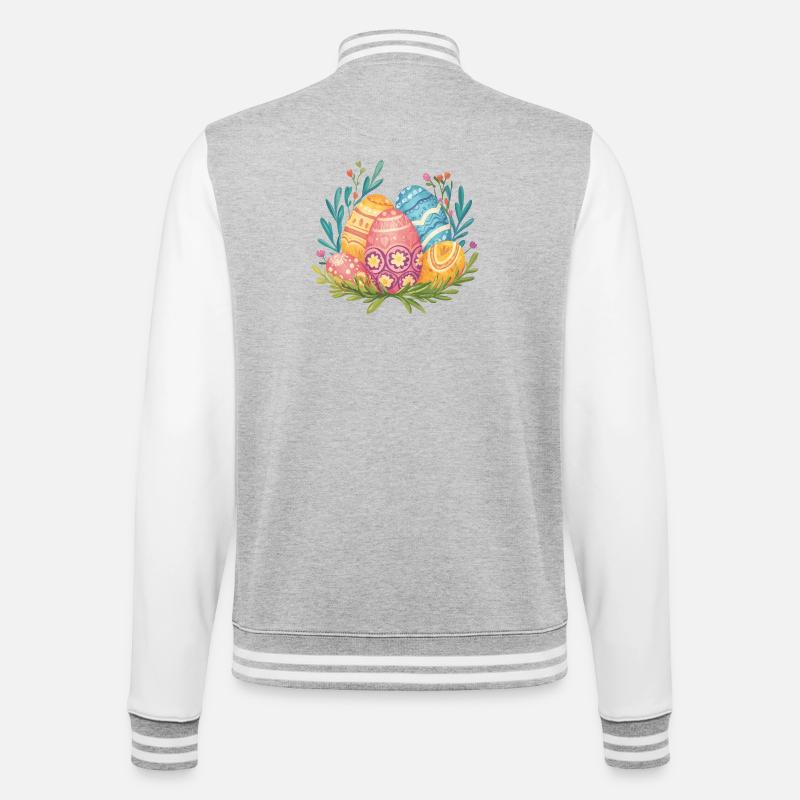 Easter egg - College Sweat Jacket - heather grey/white