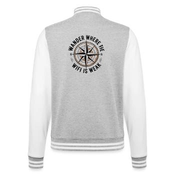Wandern - Wandern, wo das WLAN schwach ist - College-Sweatjacke - Grau meliert/Weiß - Hinten - Marisol (170cm)