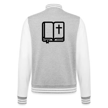 Bible - College Sweat Jacket - heather grey/white - Back - Marisol (170cm)