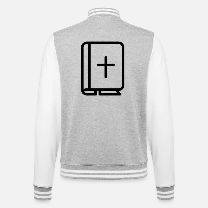 bible - Veste Teddy - gris chiné / blanc