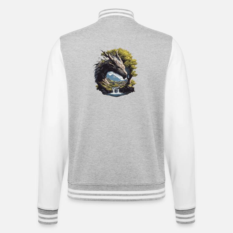 Dragon Dragon - Veste Teddy - gris chiné / blanc