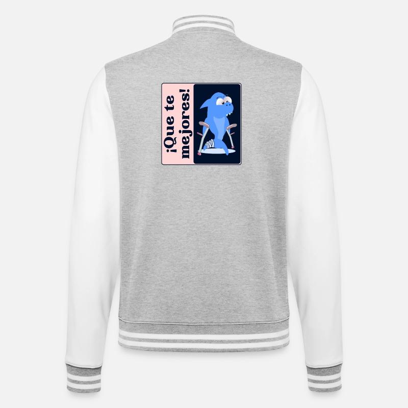 Make yourself better Sea Creatures - College Sweat Jacket - heather grey/white