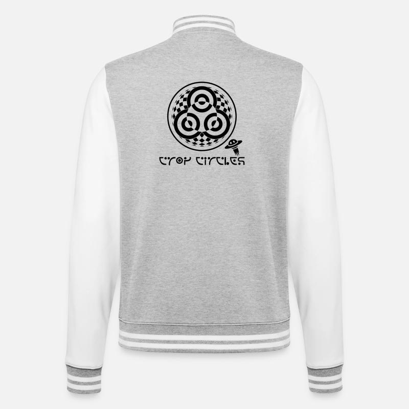 Crop Circle Trinity psychédélique - Veste Teddy - gris chiné / blanc