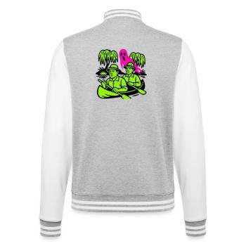 Spuk im Urwald - College-Sweatjacke - Grau meliert/Weiß - Hinten - Marisol (170cm)
