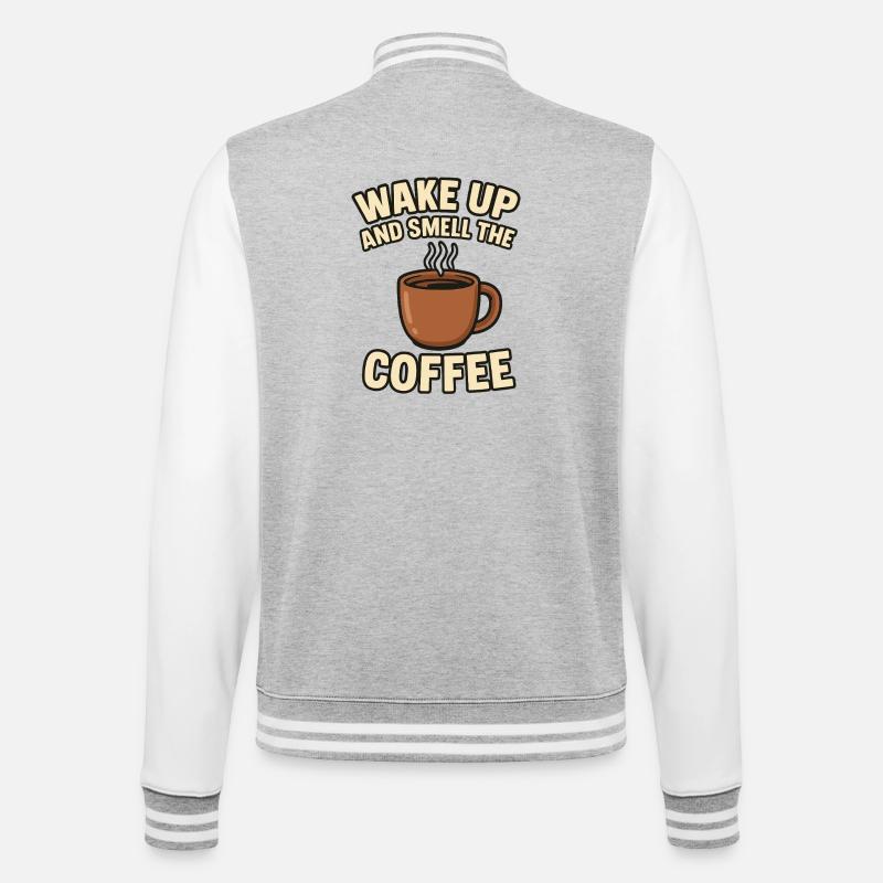 Rituel du matin Conception du café - Veste Teddy - gris chiné / blanc