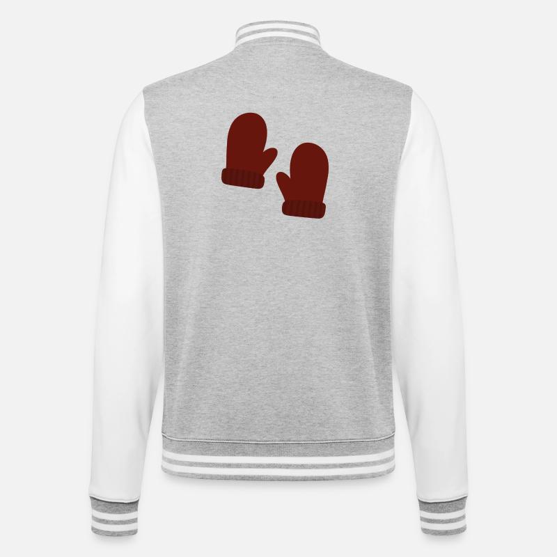 Illustration de mitaines d’hiver confortables - Veste Teddy - gris chiné / blanc