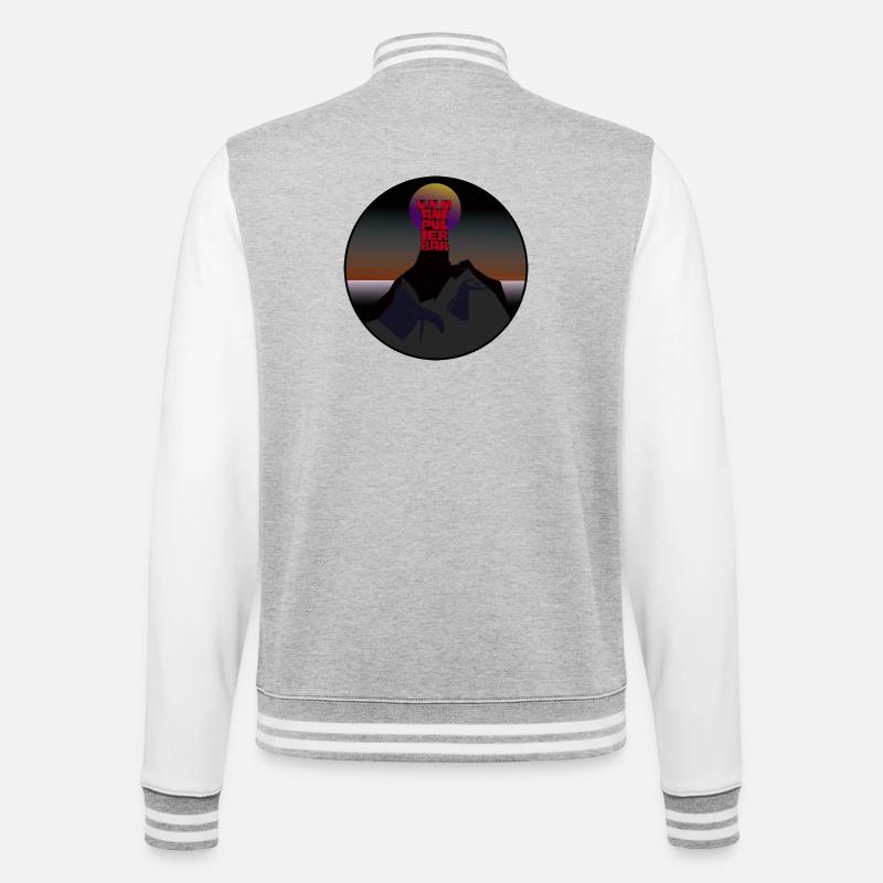 Inmanipulable - Veste Teddy - gris chiné / blanc