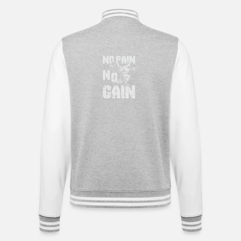 Kampfsport Motivationstraining Design - College-Sweatjacke - Grau meliert/Weiß