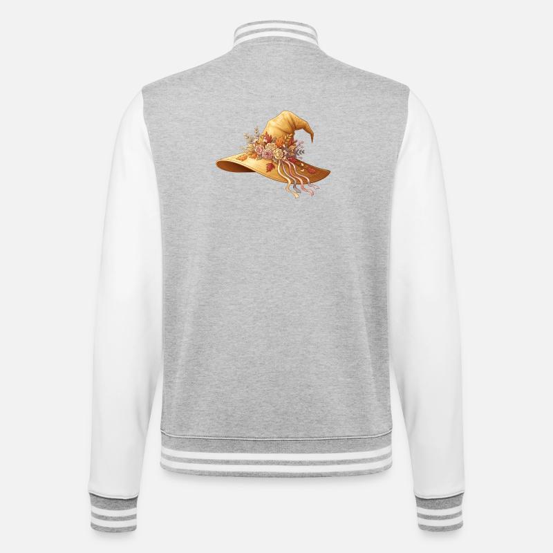 Chapeau de fleurs d'automne - Veste Teddy - gris chiné / blanc