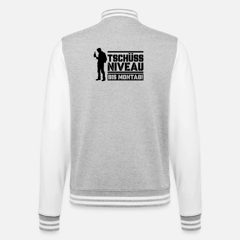 Bye bye niveau jusqu’à lundi - Veste Teddy - gris chiné / blanc