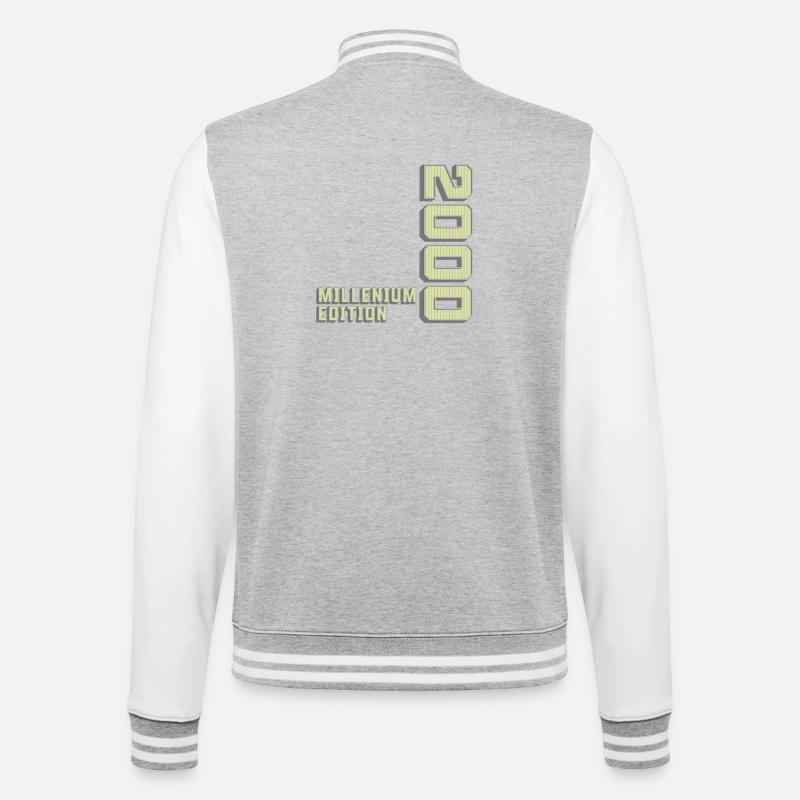 Millenium Edition, Birthday Gift 2000s - College Sweat Jacket - heather grey/white