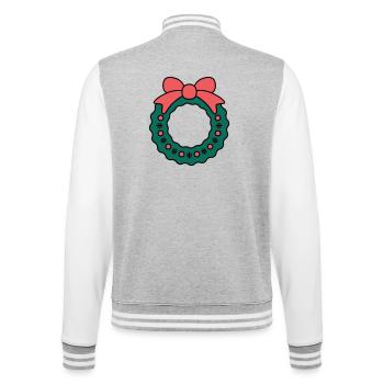 Wreath for Christmas - College Sweat Jacket - heather grey/white - Back - Marisol (170cm)