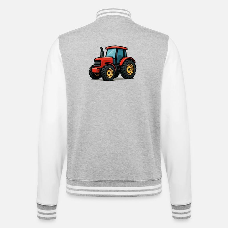 Traktor Comic - College-Sweatjacke - Grau meliert/Weiß