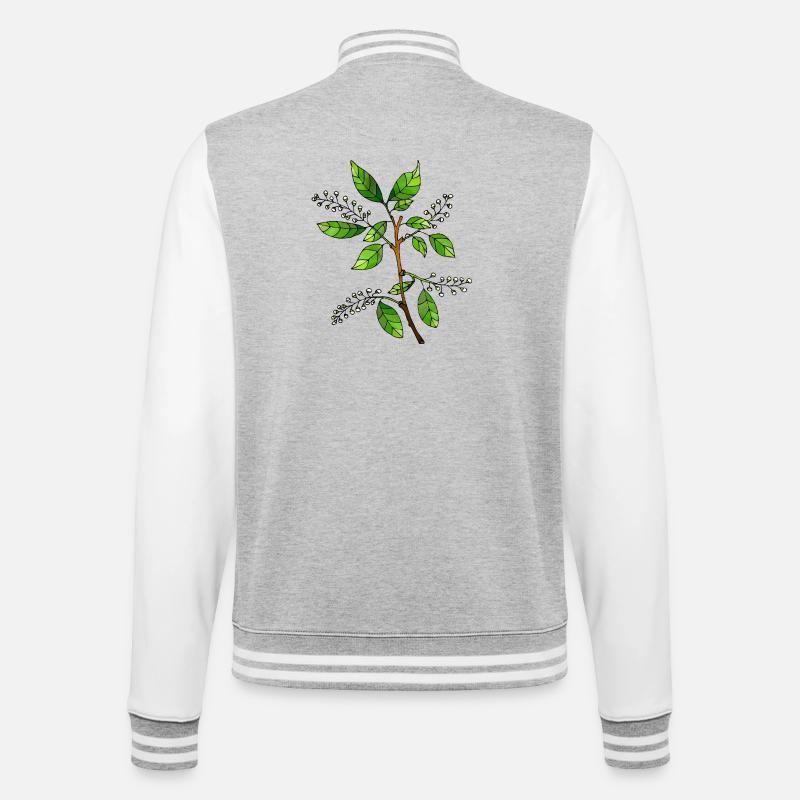 Fleur - Veste Teddy - gris chiné / blanc