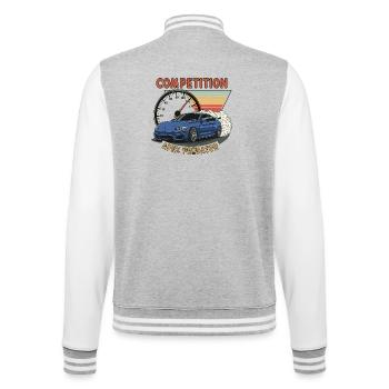 Voiture de drift de compétition - Veste Teddy - gris chiné / blanc - Dos - Marisol (170cm)