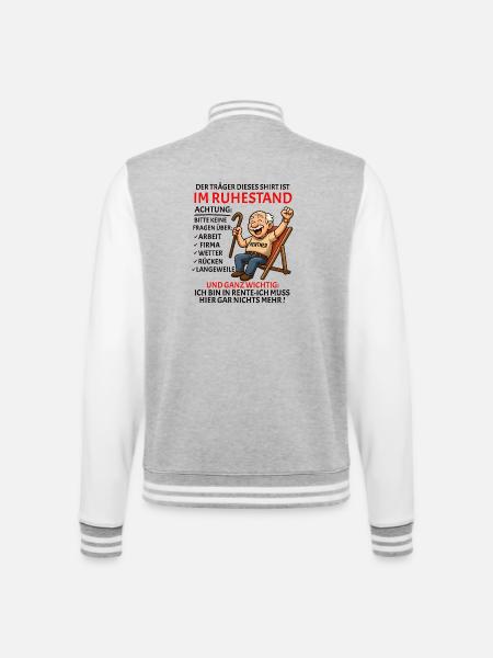 Pension Pension Retirement Funny Pensioner - College Sweat Jacket - heather grey/white