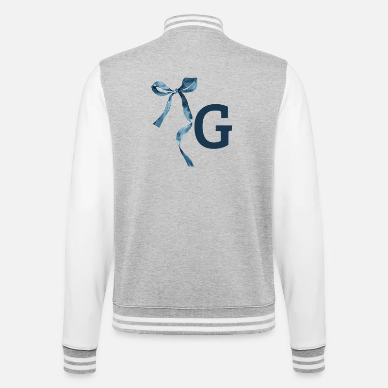 Monogram g gift idea - College Sweat Jacket - heather grey/white