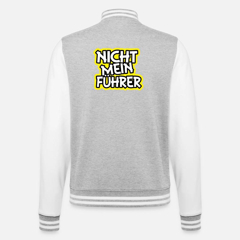 Pas mon guide Graffiti Design - Veste Teddy - gris chiné / blanc