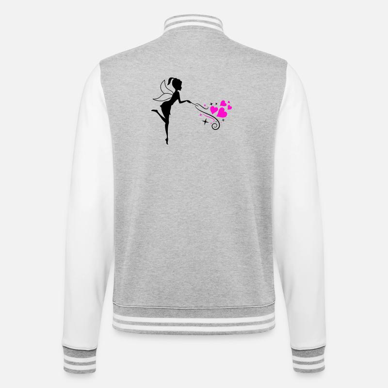 Sort d’elfe fée - Veste Teddy - gris chiné / blanc