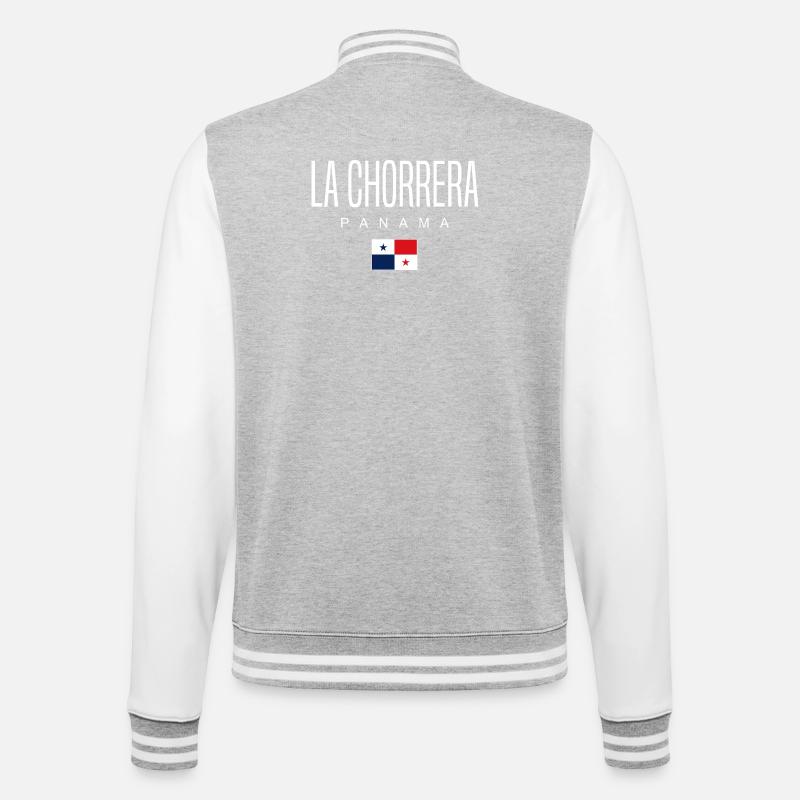 La Chorrera Panama Panaméen - Veste Teddy - gris chiné / blanc