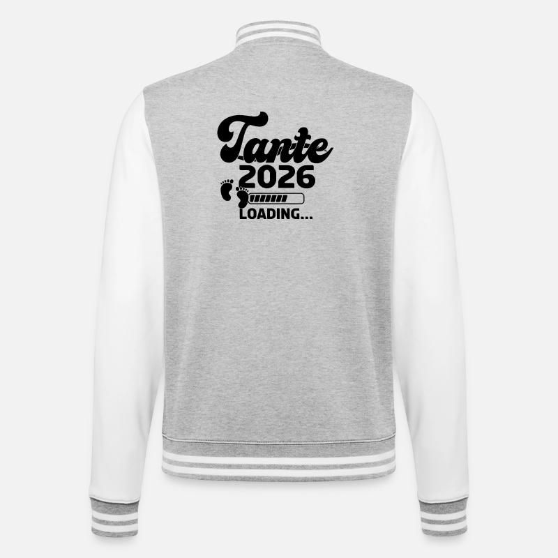 Aunt 2026 Loading - College Sweat Jacket - heather grey/white