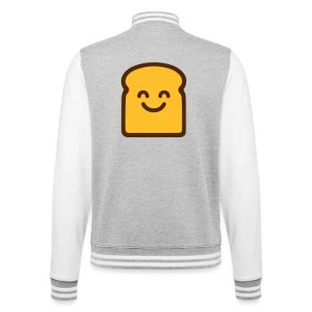 Cute Toast - College-Sweatjacke - Grau meliert/Weiß - Hinten - Marisol (170cm)