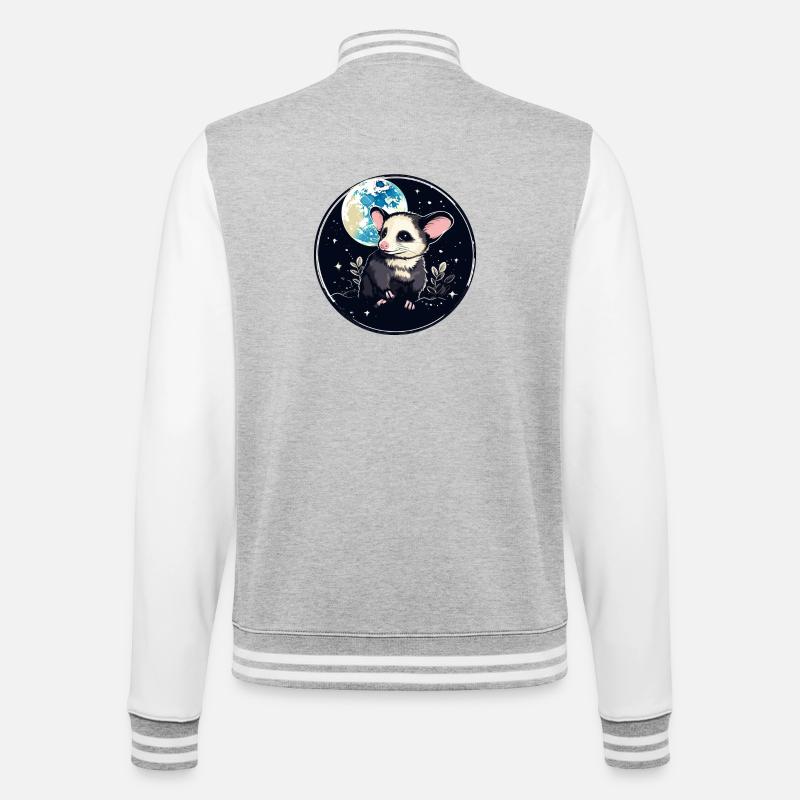 Kosmospossum Mondschein - College Sweat Jacket - heather grey/white