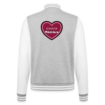 Cobbler, cobbler, girl, child, trainee, trainee - College Sweat Jacket - heather grey/white - Back - Marisol (170cm)