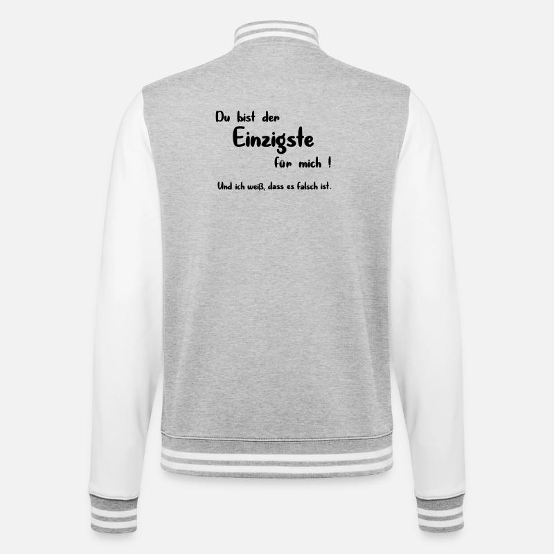 Le seul - Veste Teddy - gris chiné / blanc