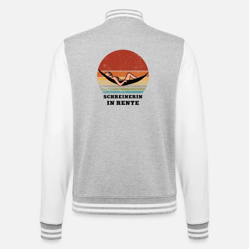 Pension Carpenter Retired Carpenter Carpenter - College Sweat Jacket - heather grey/white