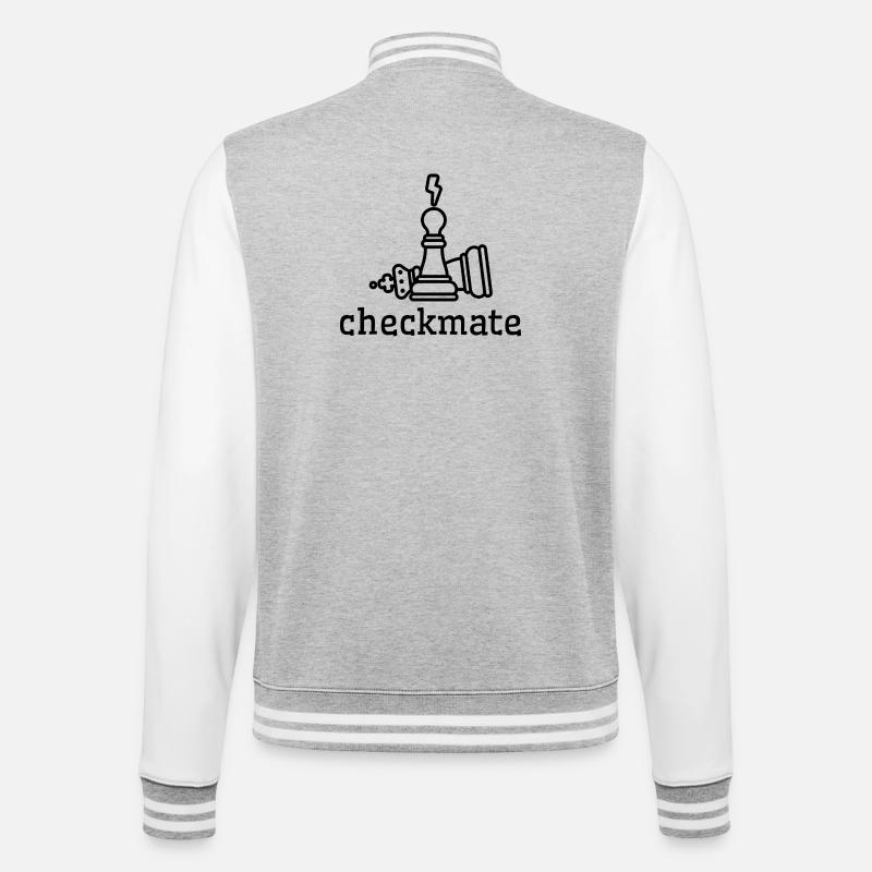 Échec et mat pour gagner - Veste Teddy - gris chiné / blanc