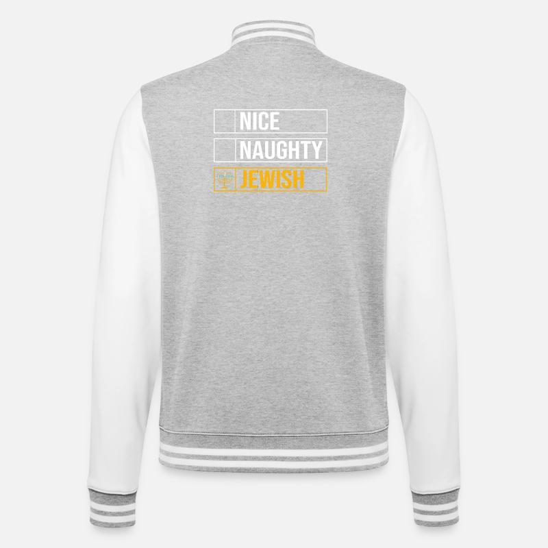 Hanoukka Hanoukka Hanoukka - Veste Teddy - gris chiné / blanc